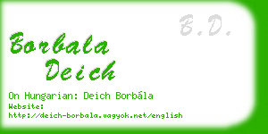 borbala deich business card